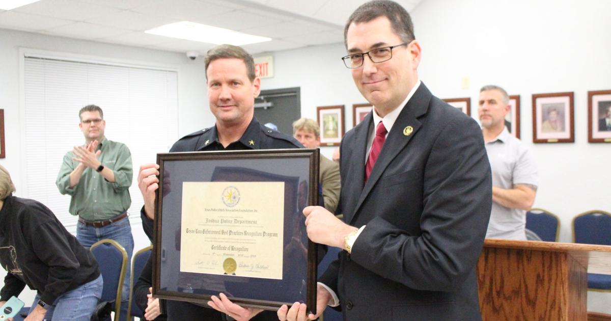 Joshua PD recognized by TPCA | Local News | cleburnetimesreview.com