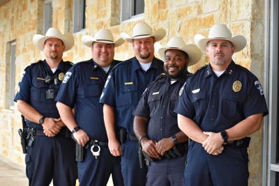 alvarado police texas style department cowboy doing hats