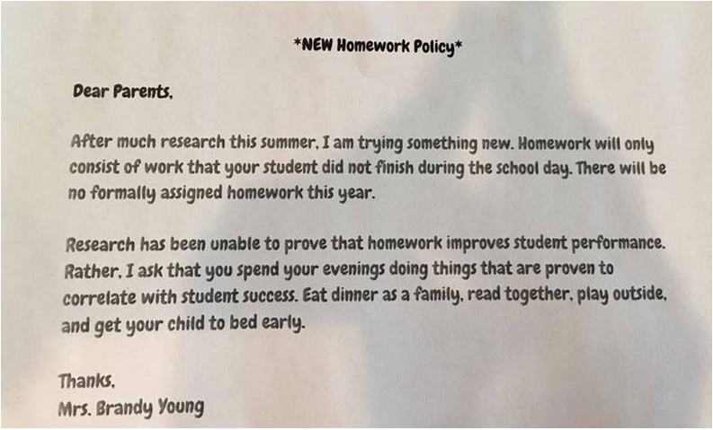 Godley Teacher S Letter About Homework Policy Goes Viral Local News Cleburnetimesreview Com