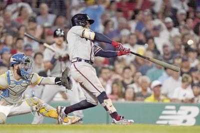 Red Sox beat the major league-leading Braves 5-3 for 2-game sweep