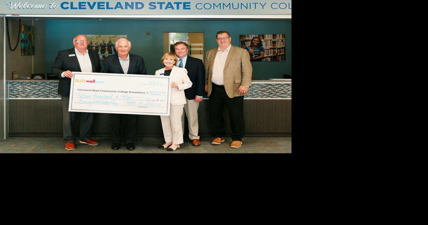 Builtwell bank presents $15K check to Cleveland State Community College Foundation