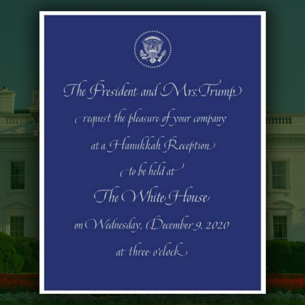 Trump S White House Is Throwing An In Person Chanukah Party Despite Covid Concerns Jta Clevelandjewishnews Com
