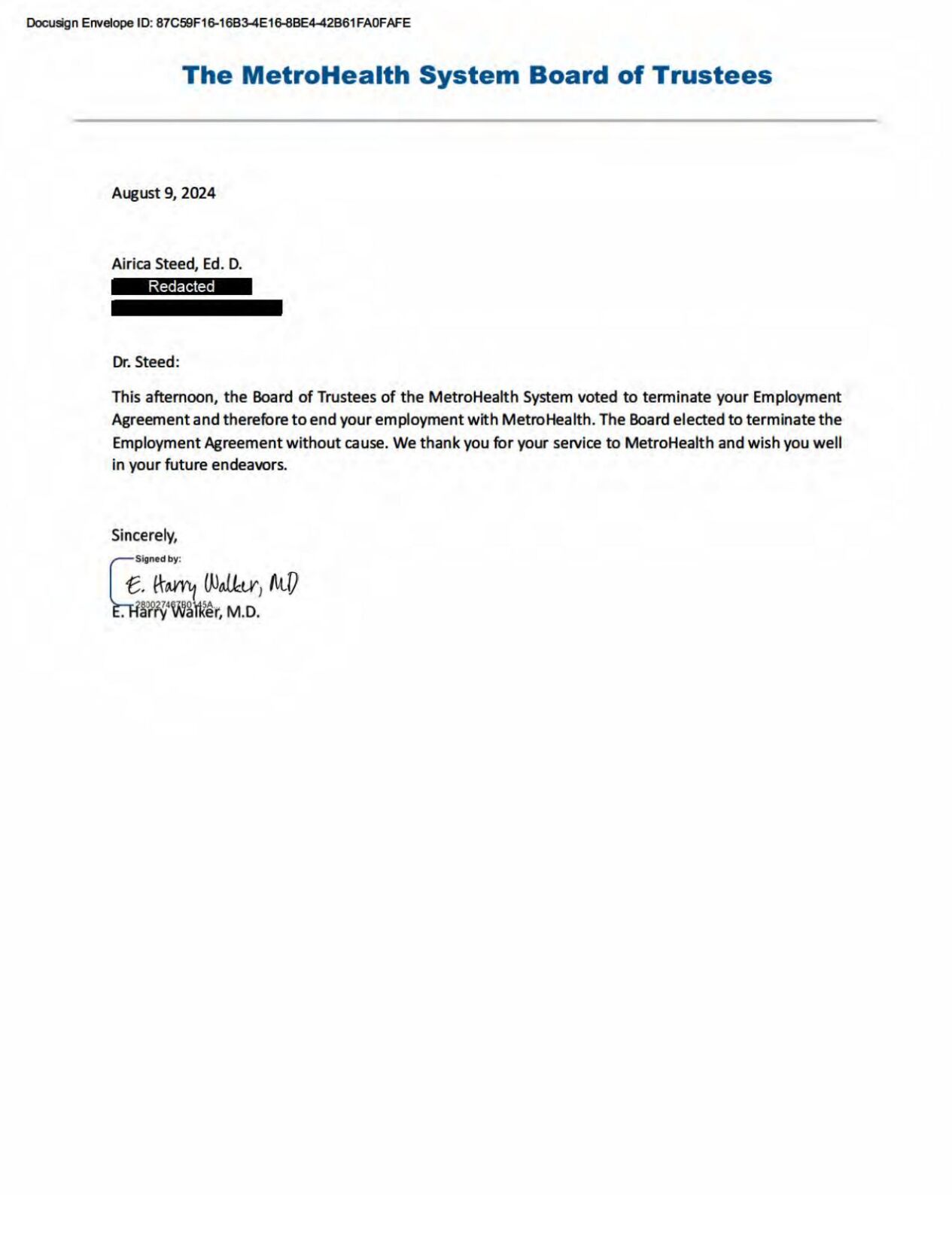 MetroHealth fires CEO; attorney claims 'unlawful termination' | Local ...