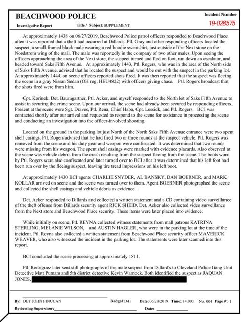 June 27 2019 Incident Report Clevelandjewishnews Com