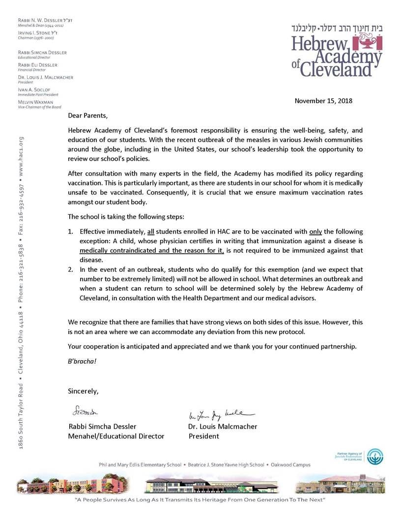 sample religious exemption letter for vaccines massachusetts