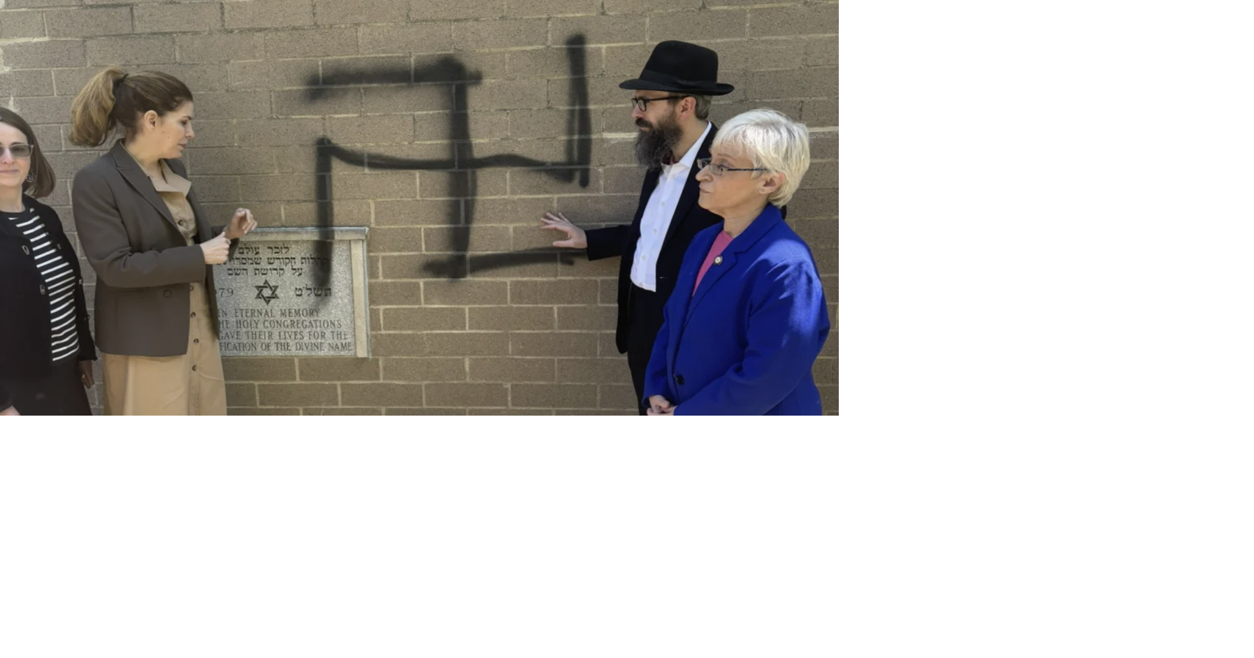 NYPD searching for four suspects in antisemitic graffiti spree ...