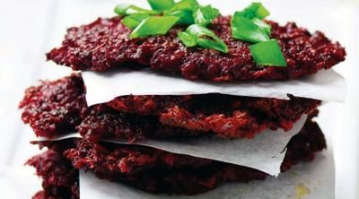 Add Some Color To Your Chanukah Menu With These Savory Beet Latkes Recipes Clevelandjewishnews Com