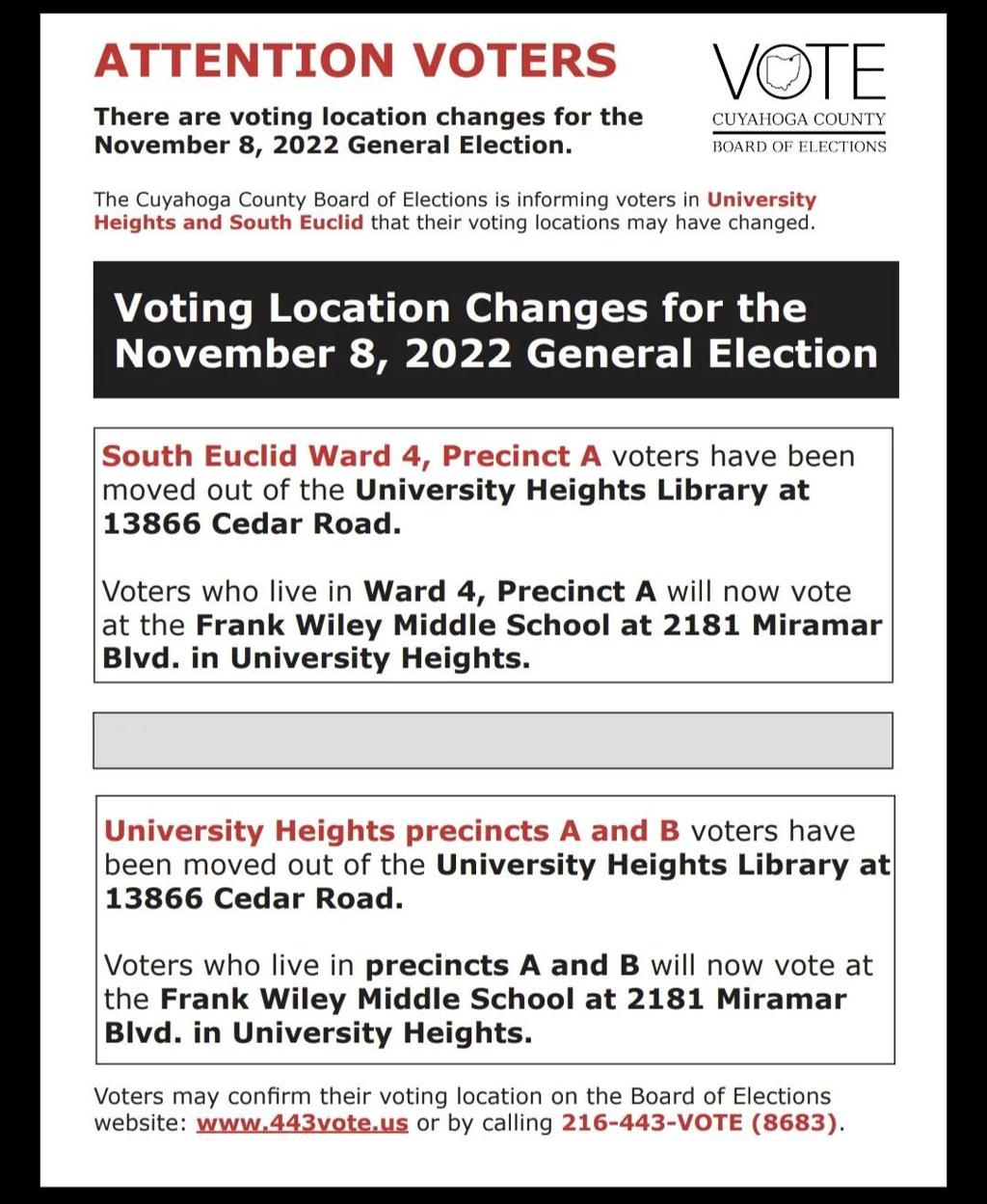 University Heights Library, JCU rec Nov. 8 polling locations moved |  Elections | clevelandjewishnews.com