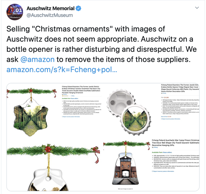 amazon criticized for selling christmas