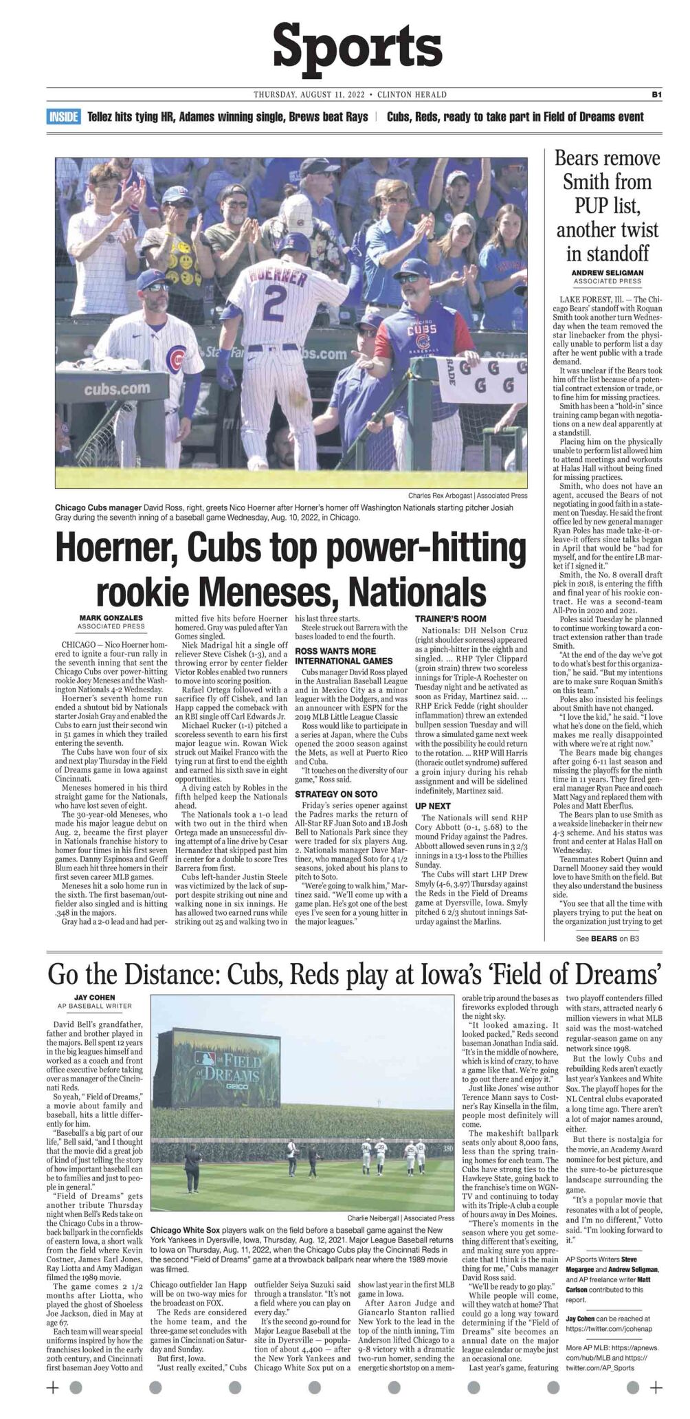 Hoerner, Cubs top power-hitting rookie Meneses, Nationals