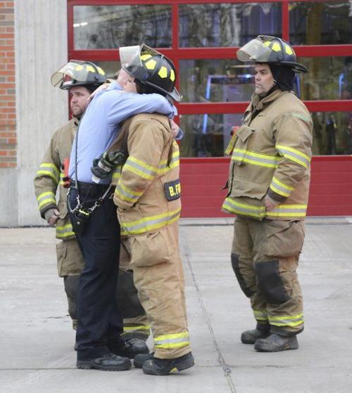Community gathers to show respect for fallen firefighter