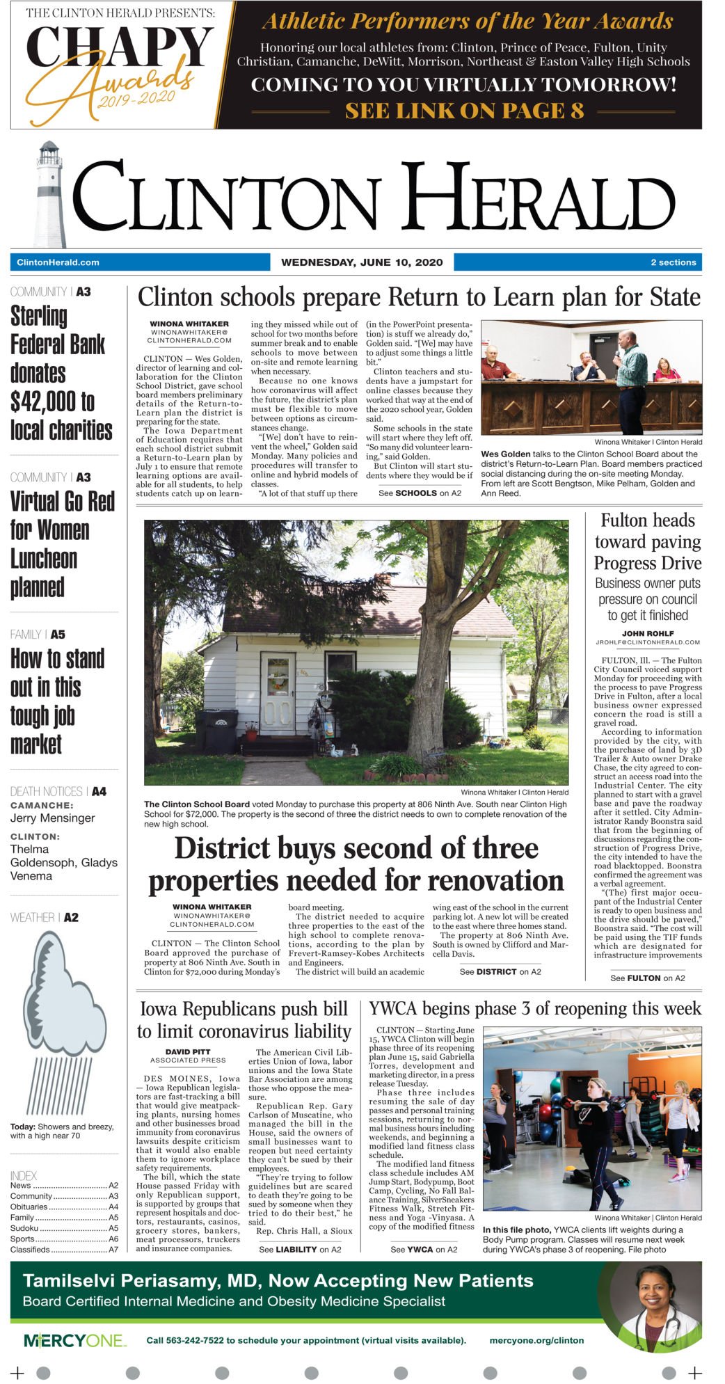 June 10 2020 Front Page