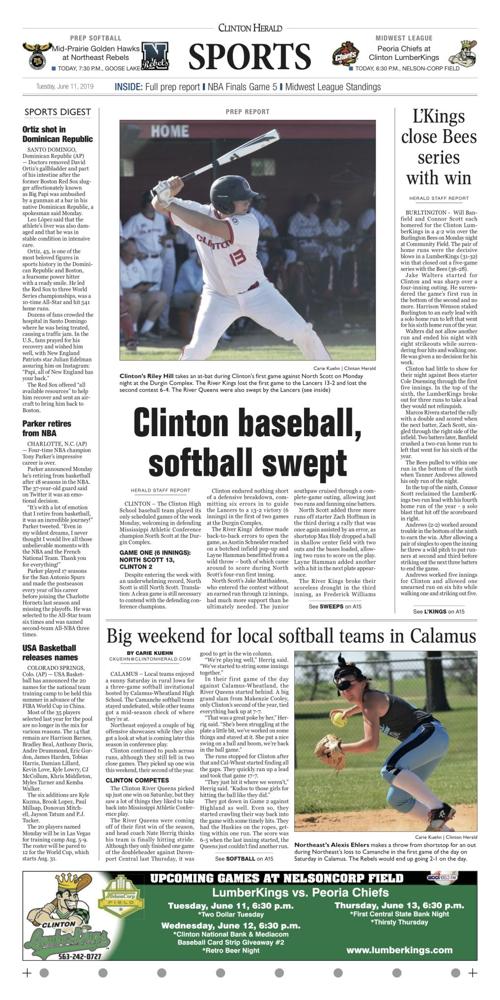 The sports page for June 11, 2019
