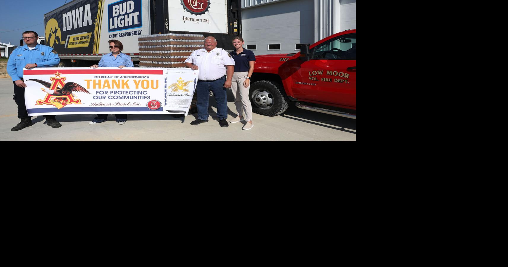 AnheuserBusch and 7G Distributing Provide Emergency Drinking Water to Low Moor Fire Department