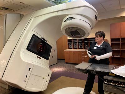 linear accelerator truebeam mercyone varian clintonherald darla olson clinton stands current end near