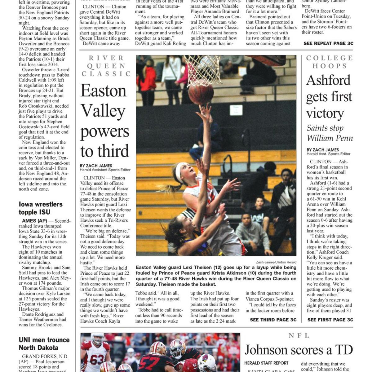 The Sports Page Section Fronts Clintonherald Com