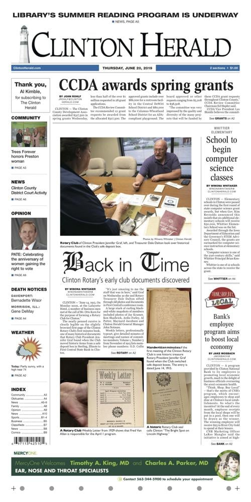 The front page for June 20, 2019