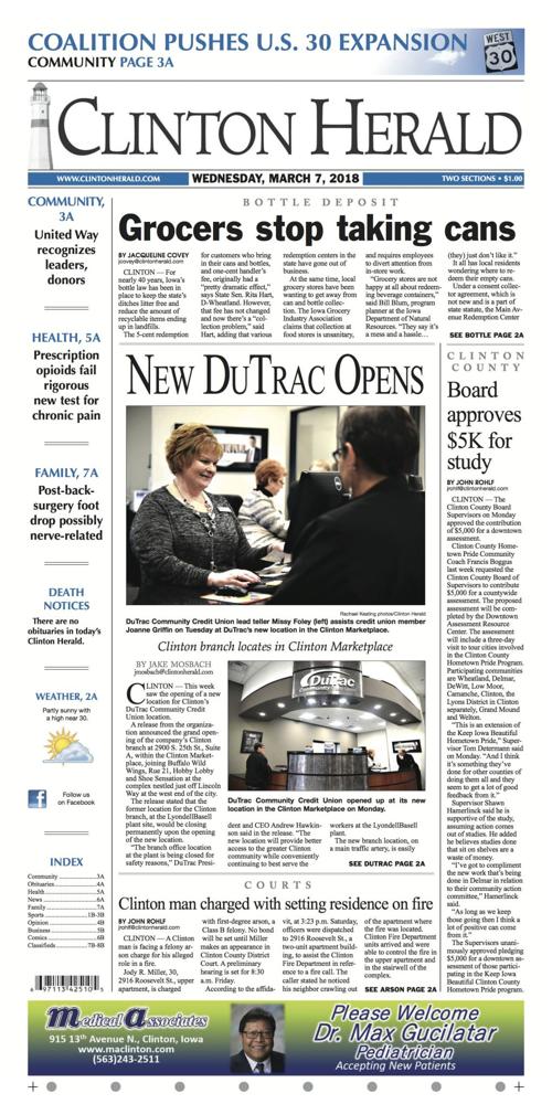 The Front Page for March 7, 2018