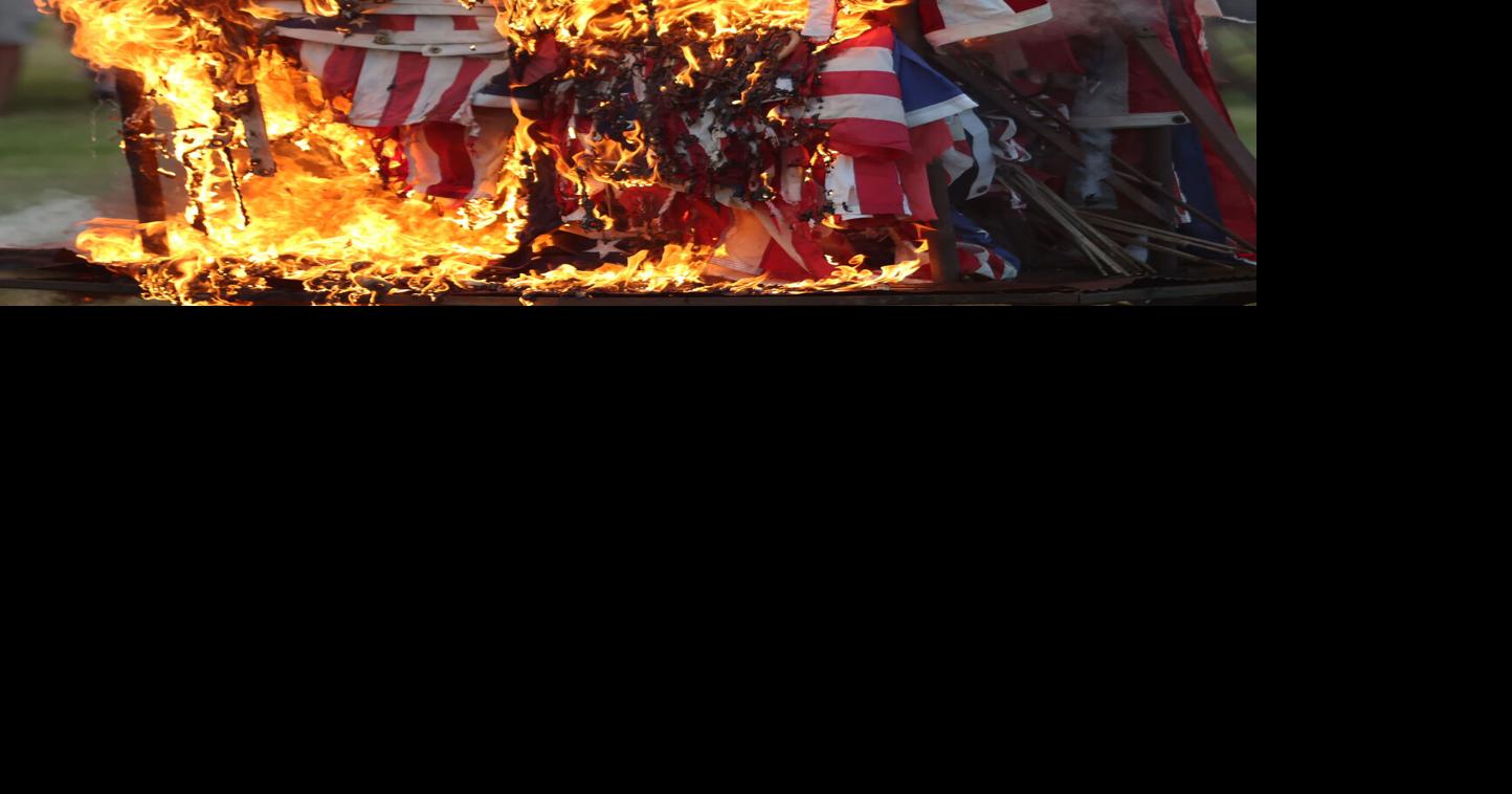 American flags retired in Miles