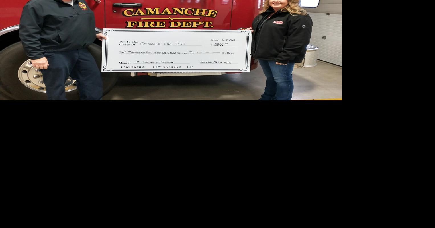 Camanche Fire Department receives 2,500 donation Local News