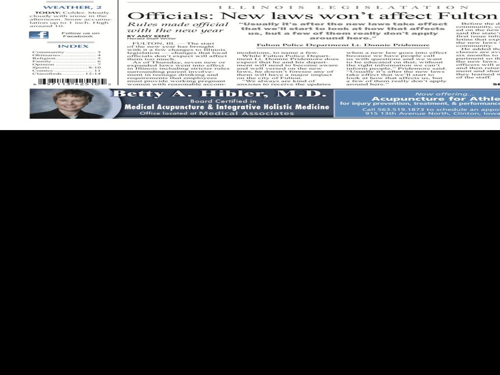 The Front Page Section Fronts Clintonherald Com