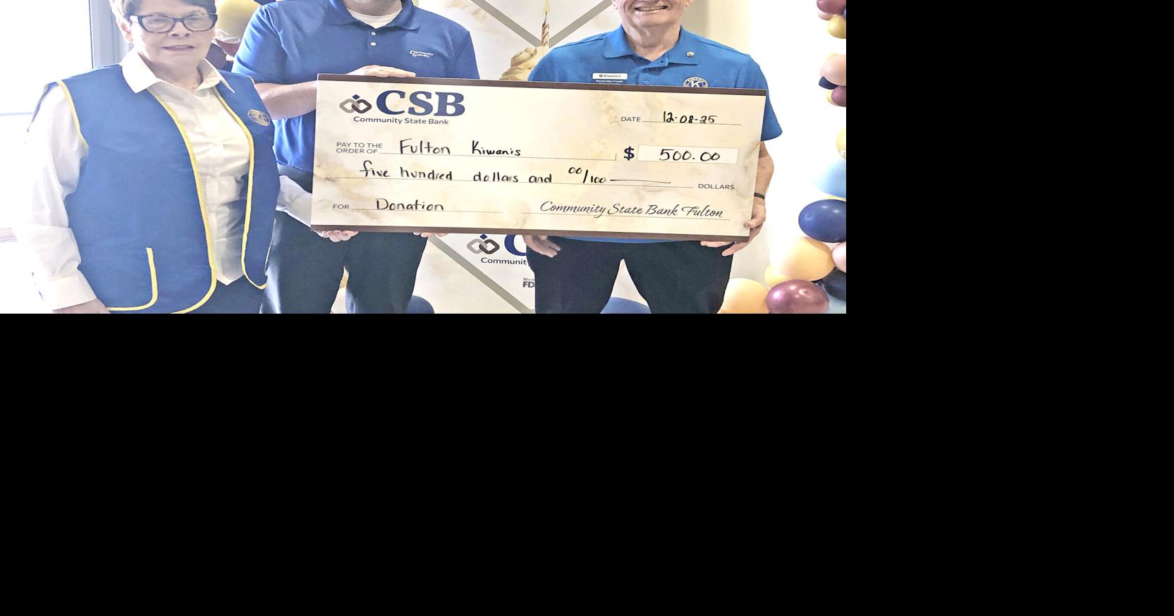 Community State Bank helps Kiwanis help children | Local News ...