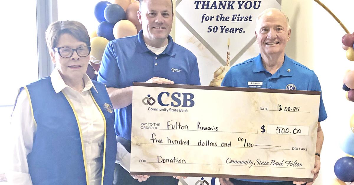 Community State Community State Bank helps Kiwanis help children | Local News ...