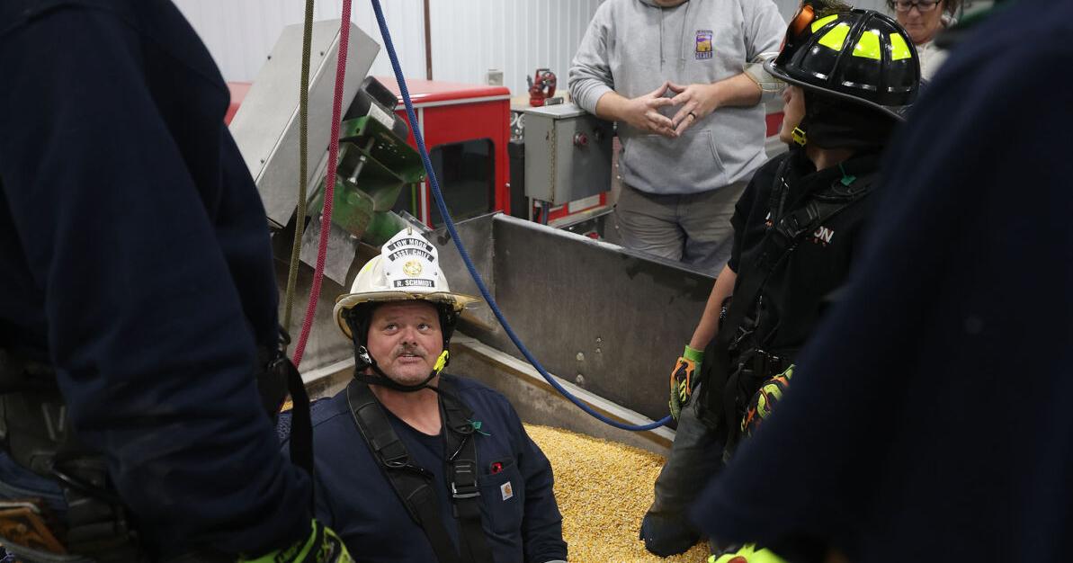 'COULD HAPPEN ANYTIME': Low Moor FD hosts grain bin rescue training ...