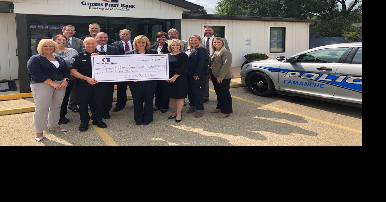 Bank donates to Camanche Police Department Local News