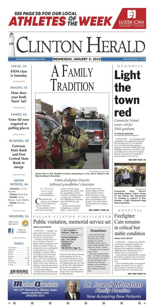 The front page for January 9, 2019