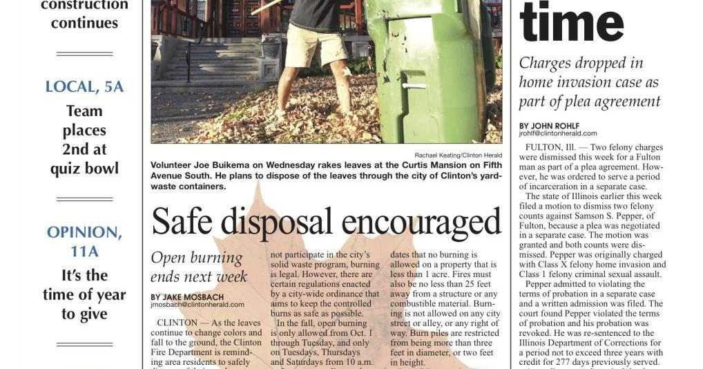 The Front Page | News | clintonherald.com