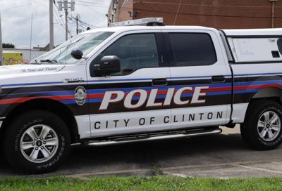 clinton police car, white