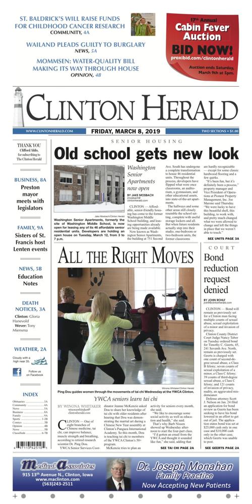 The front page for March 8, 2019