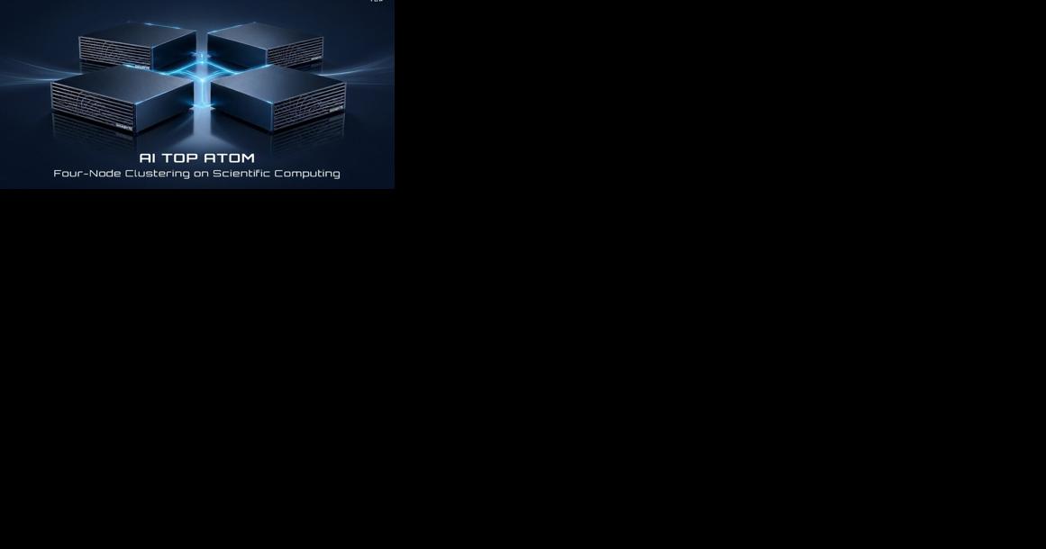 GIGABYTE presenta el clúster de cuatro nodos AI TOP ATOM aplicado a la computación científica