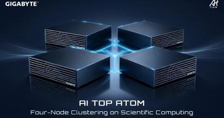GIGABYTE presenta el clúster de cuatro nodos AI TOP ATOM aplicado a la computación científica