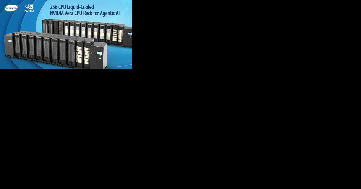 Supermicro presenta el rack NVIDIA Vera de 256 CPU con refrigeración líquida para IA agéntica