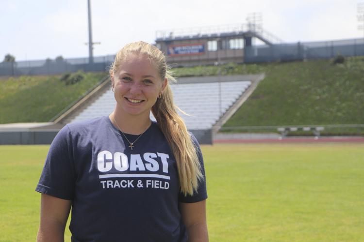 OCC track and field Abigail Gavrilovic at Jim McIlwain field for practice