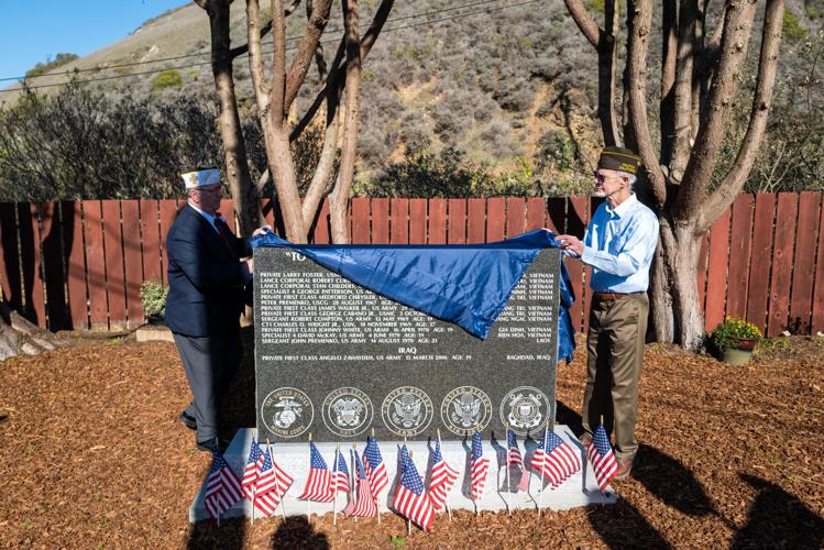 Outdoor monument dedicated for fallen local Vietnam and Iraq veterans ...