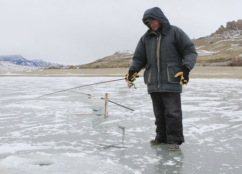 Ice fishing the reservoir Local News