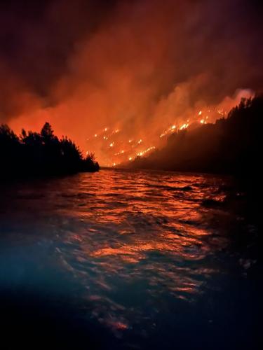 Rafters encounter embers on July 4 float