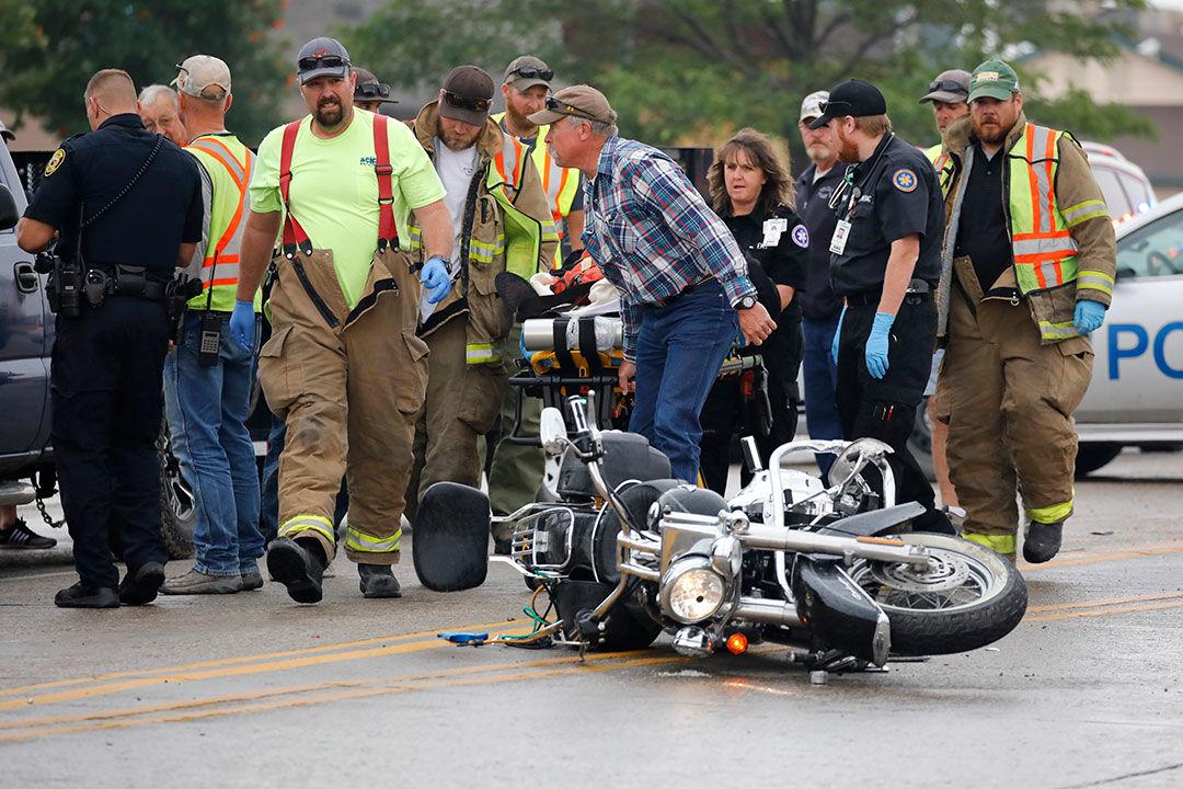 Motorcycle crash People