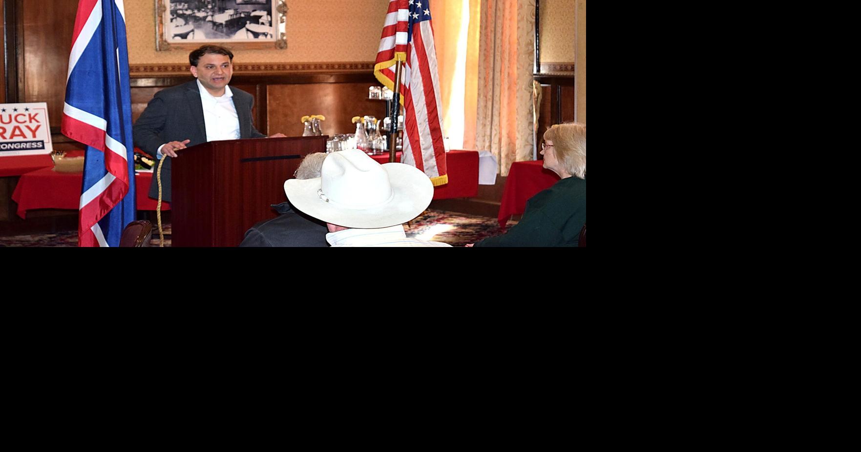 Gray touts Wyoming energy, Trump agenda and voting security at Cody stop