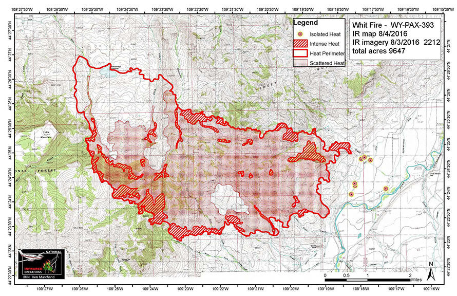 Infrared map of Whit Fire | Local News | codyenterprise.com