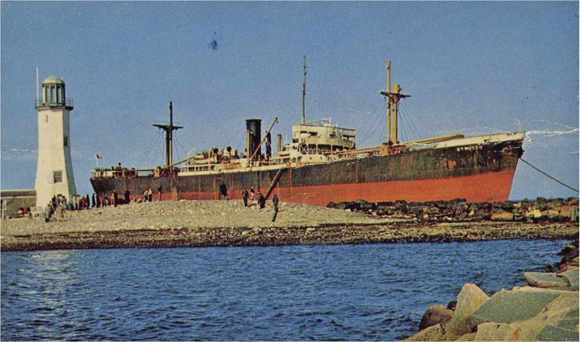 The Italian freighter, Etrusco, ashore in 1956, News