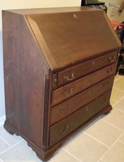 Slant Top Desks Used To Be More Valuable Columns Used Normal Wear Antique Slant Top Desk In Need Of Refinishing Leather Make An Offer