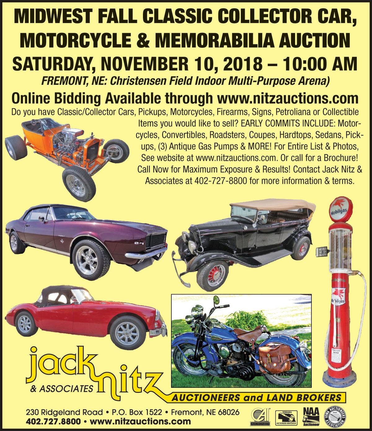 Midwest Fall classic collector car, motorcycle & memorabilia auction