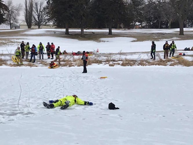 Snow angels on the ice