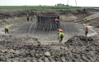 Steele Flats turbine base