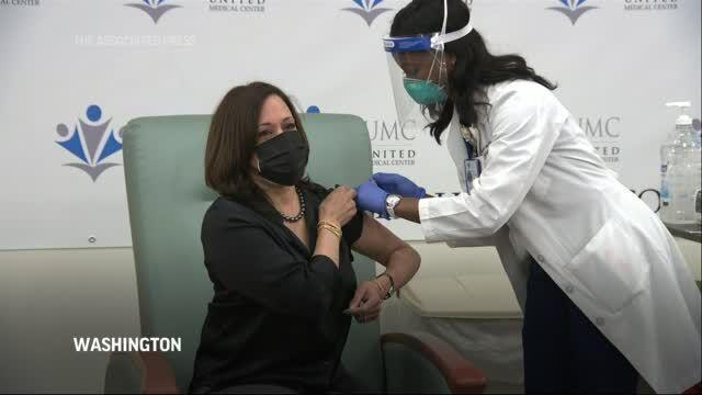 Kamala Harris gets Moderna COVID-19 vaccine | National ...