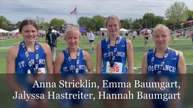 WATCH NOW Humphrey Saint Francis girls 3200 relay gold